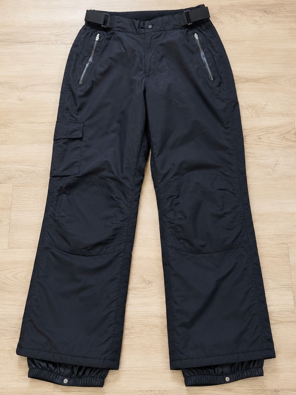 Lands' End Black Insulated Snow Ski Pants Women's 10P Adjustable Waist